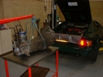 Lotus Esprit typical clutch replacement - removing gear box to inspect fly wheels and fit clutches